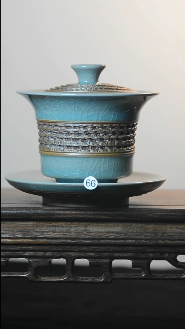 66号马蹄三才盖碗清凉寺汝瓷全品