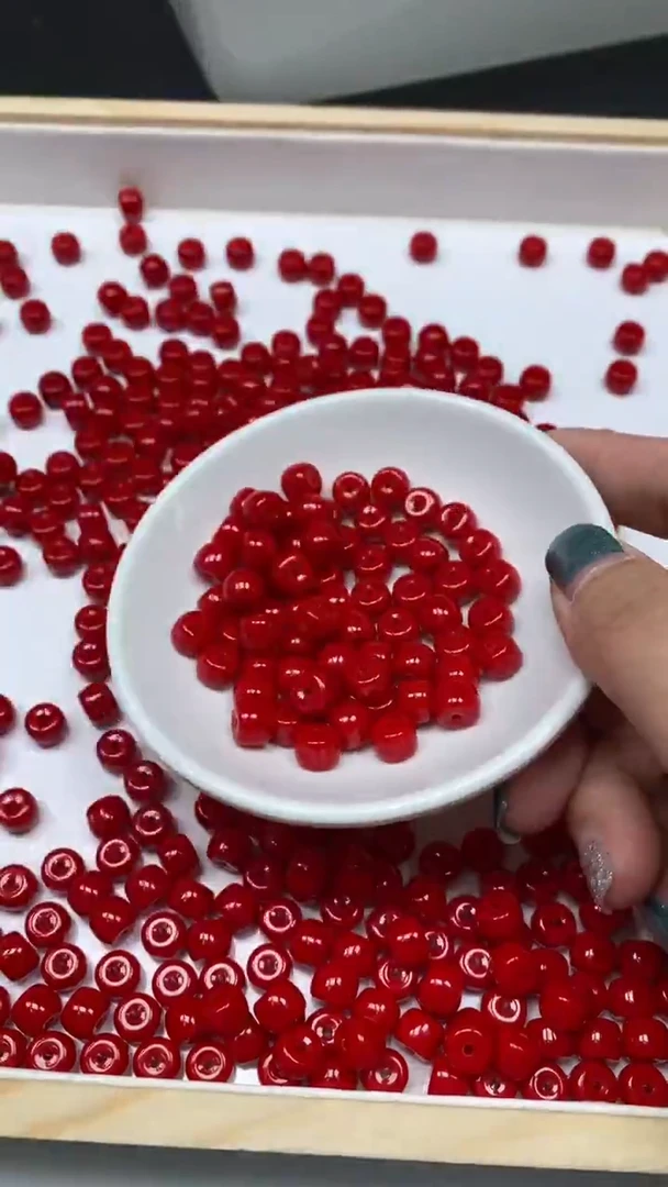 未镶嵌散珠南红玛瑙A1944 锦红老型7*8mm25颗9.9元