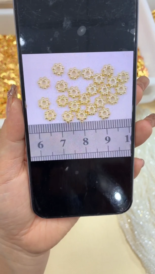 锌合金1659卡5雪花片300个金色