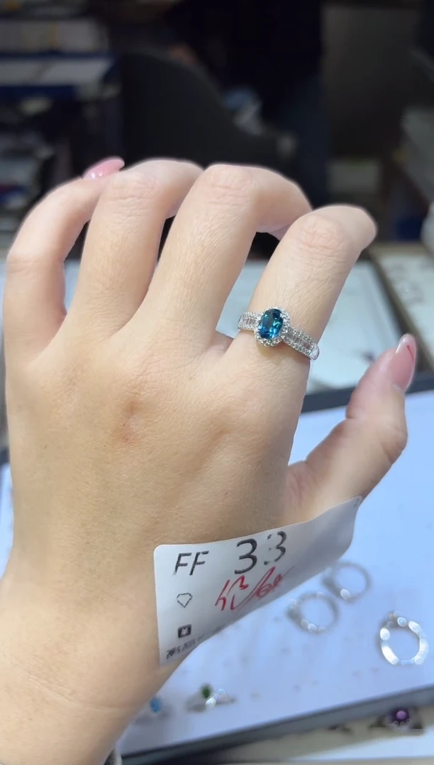 【闪购商品】托帕石戒指银S925镶嵌多样性发一FF33