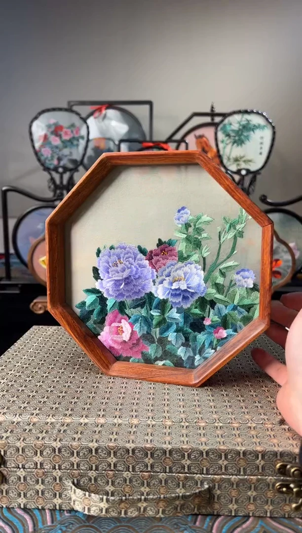 刺绣纯手工非遗苏绣双面绣摆件