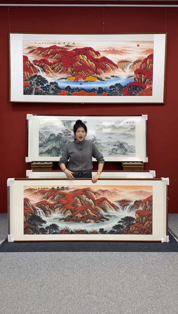 国画手绘  219*88  鸿运当头