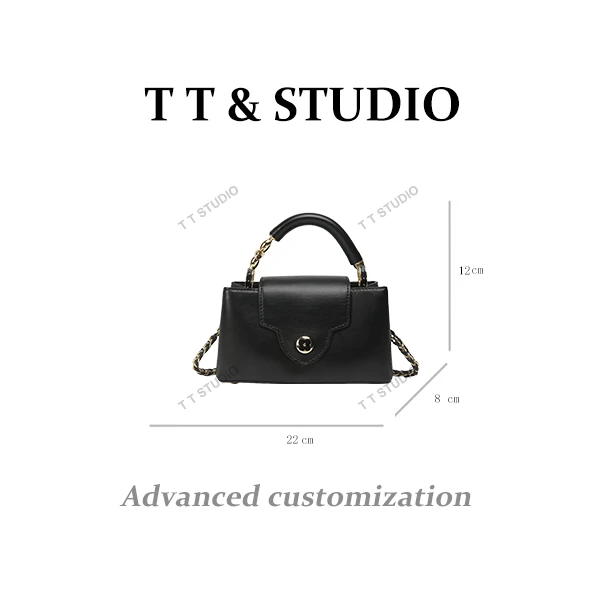 【TT Studio】SKL-Z8060-黑色 RAIN.CUN简约腋下斜跨轻奢女包