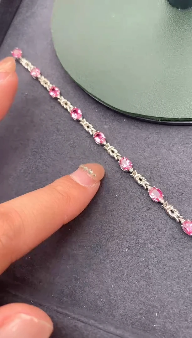 【闪购商品】尖晶石手链18K金镶嵌尖晶石手链