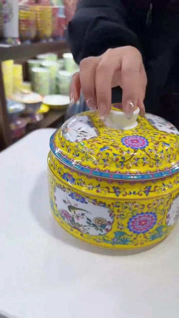 【闪购商品】瓷片茶叶罐一个景德镇陶瓷