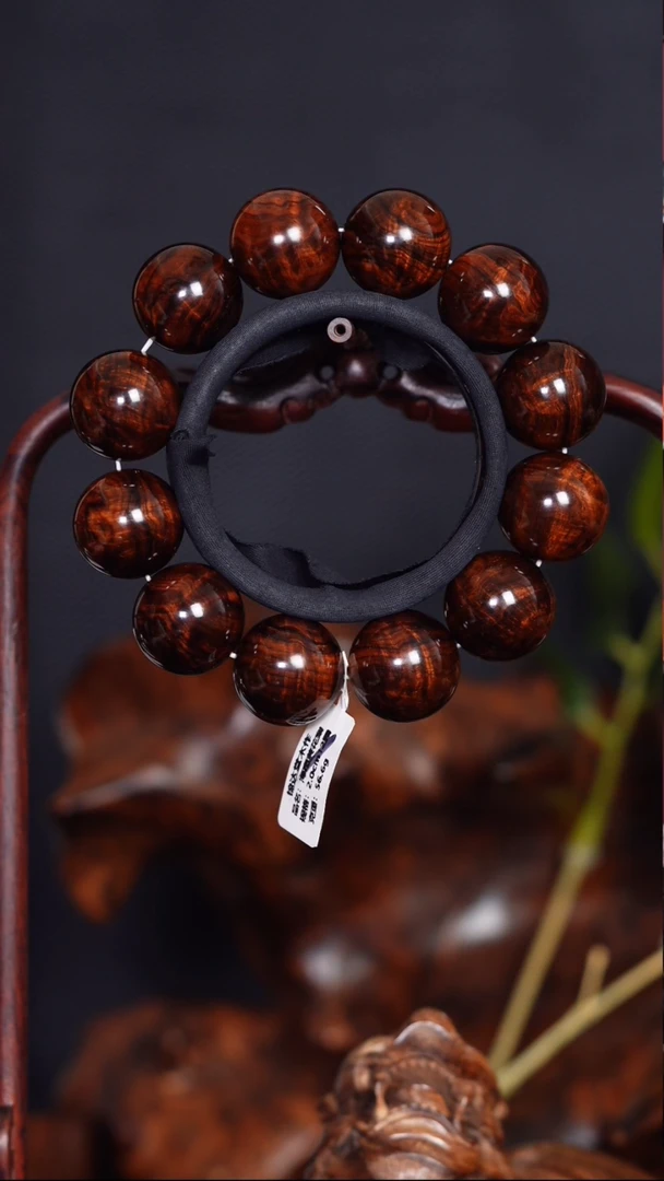 【闪购商品】黄花梨/降香黄檀手串/手链2.0紫红底油梨水波纹