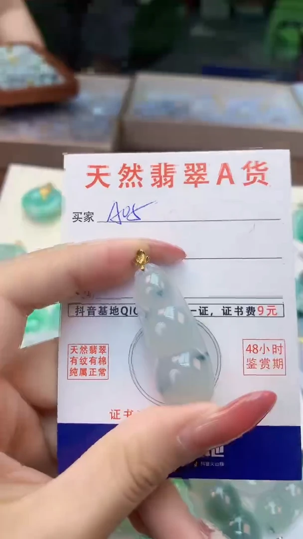 颈饰未镶嵌翡翠天然A货翡翠挂件