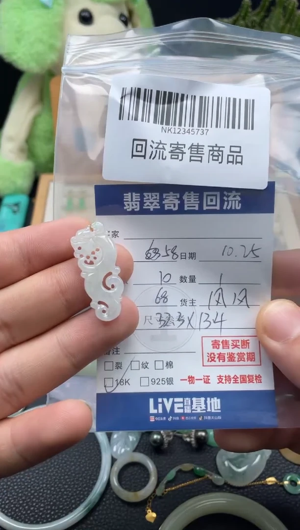 颈饰18K金镶嵌翡翠10149241