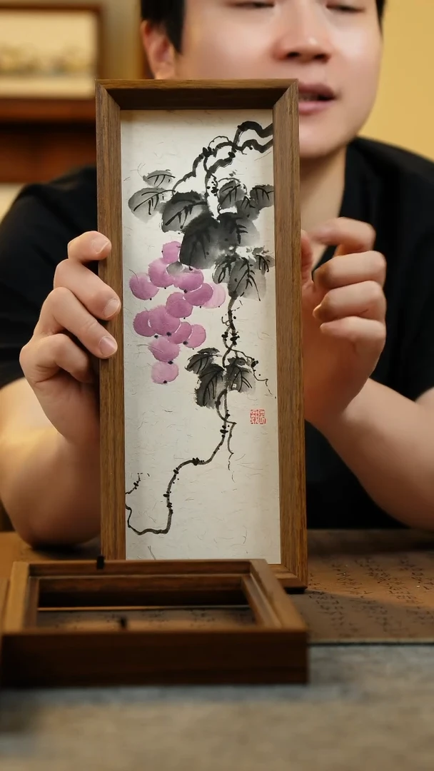 国画12.5*31.5纯手绘国风国画摆台
