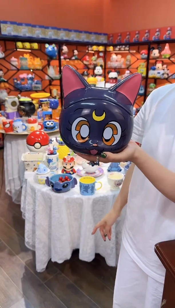 瓷片@@露娜猫陶瓷储物罐