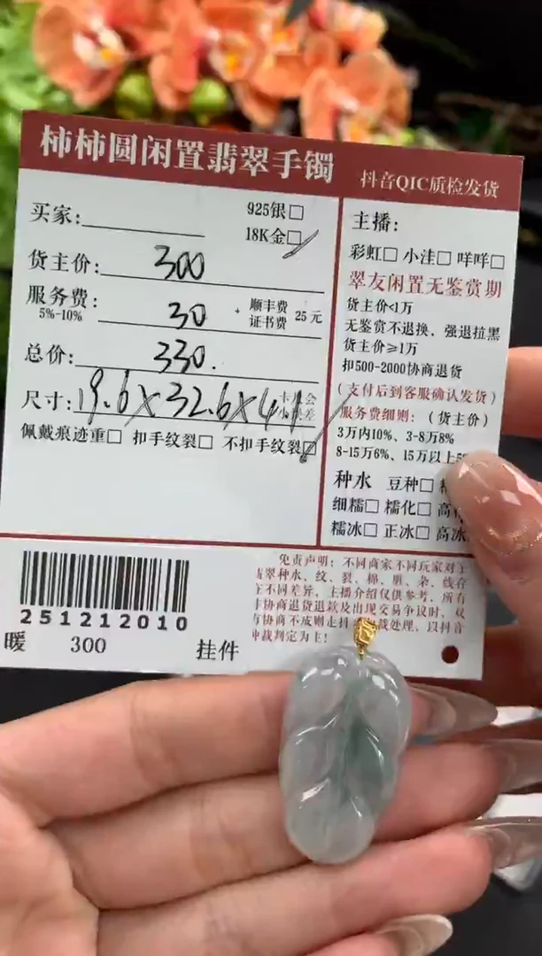 颈饰18K金镶嵌翡翠姐姐251212010