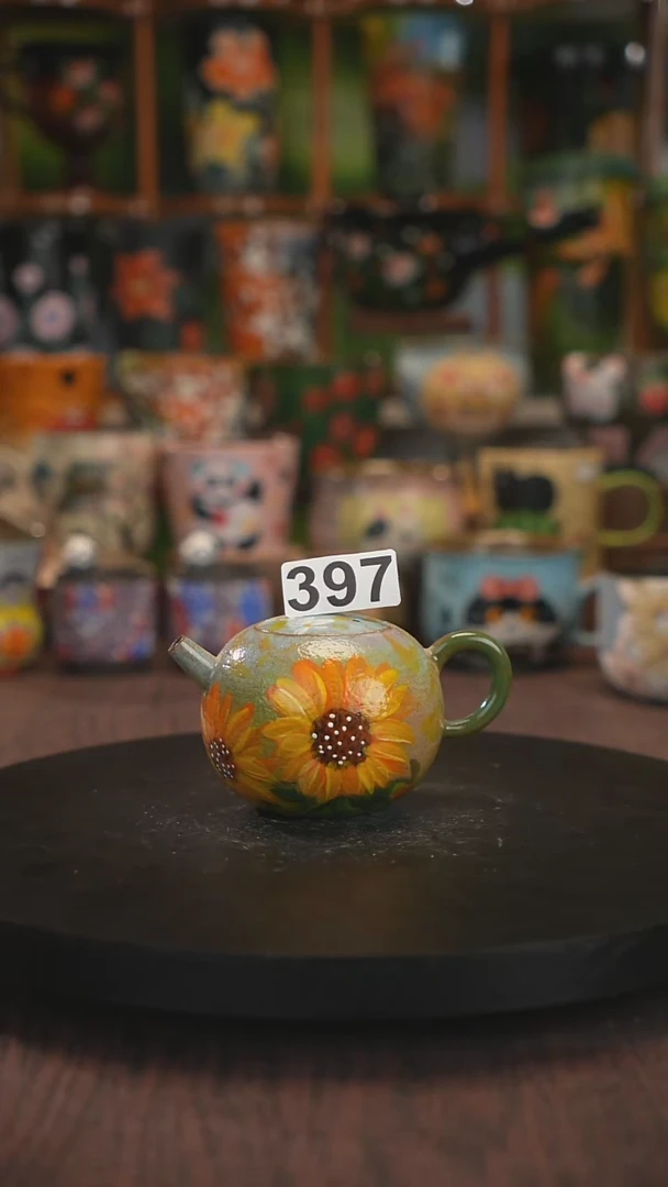 紫砂油画手绘釉下彩397