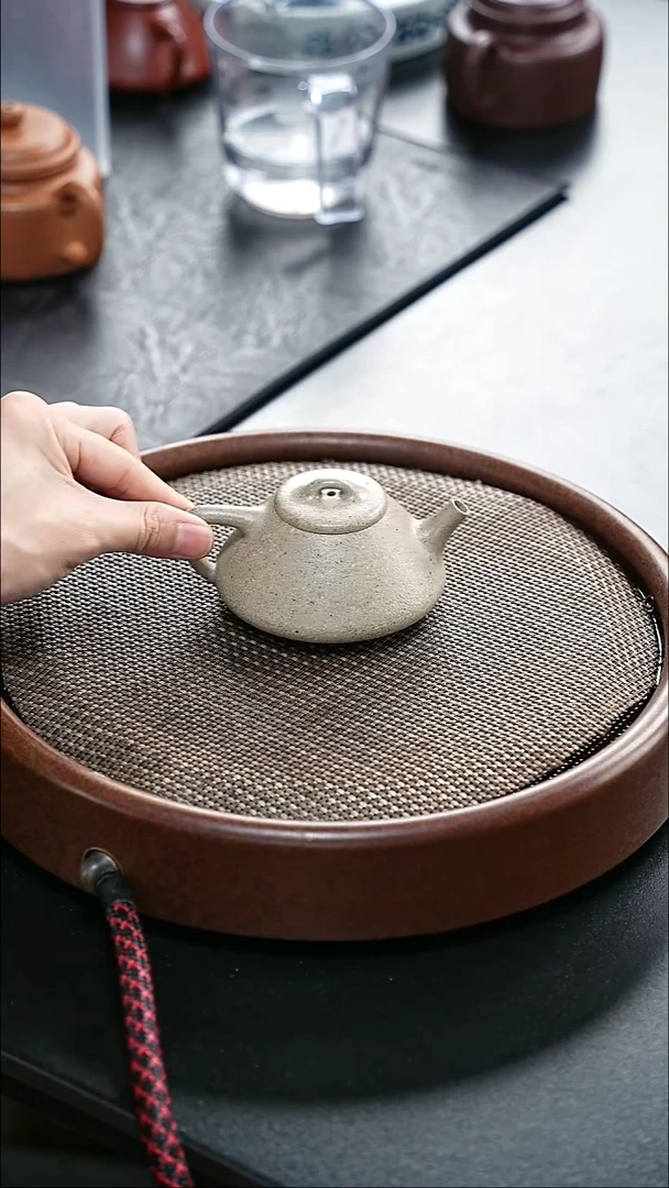 茶壶紫砂子冶-黑段-全手工无添加-容量-150cc