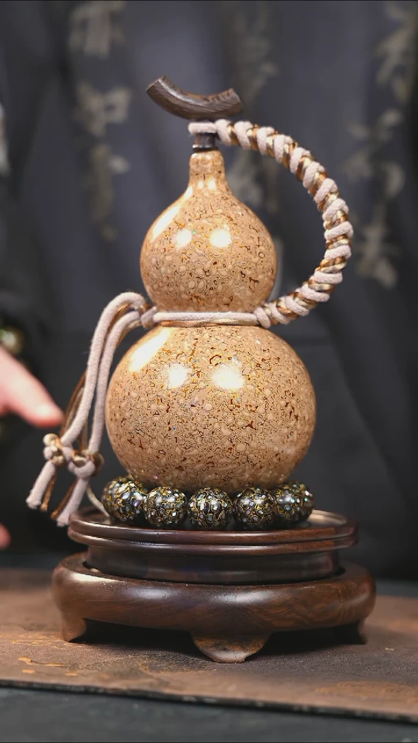 【闪购商品】YQ182漆艺酒葫芦不包手串及旋转底座