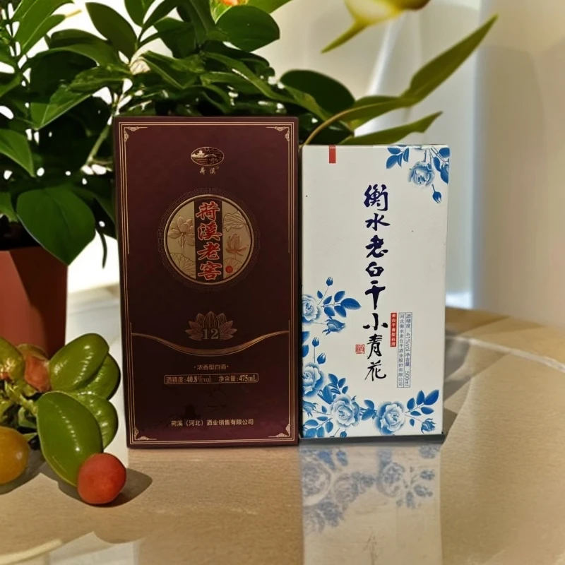 荷溪荷溪老窖(12)浓香型白酒老白干礼盒瓶装小青花40.8度475