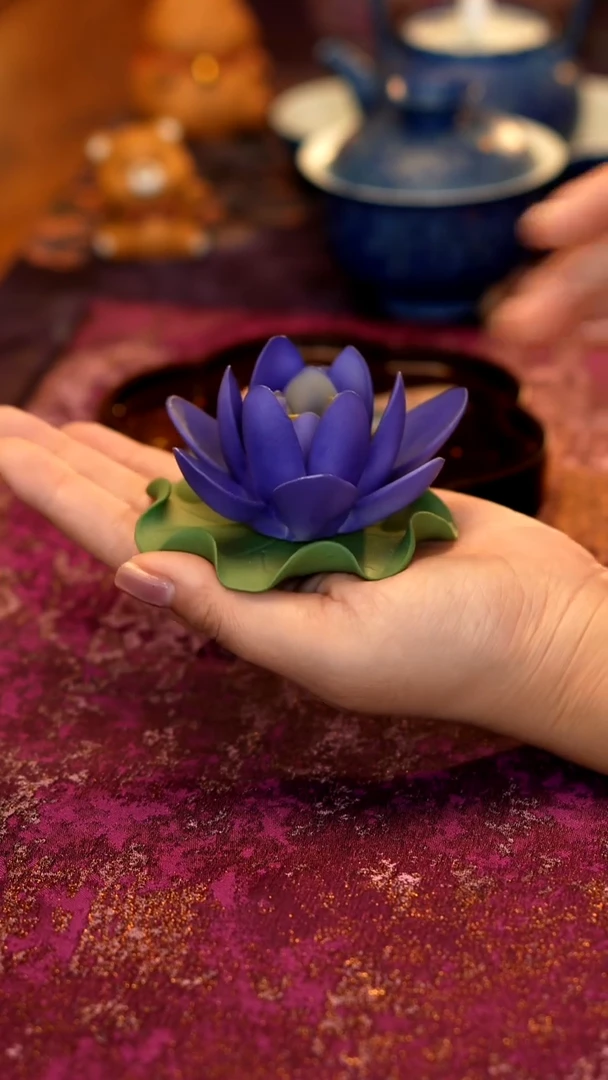 蓝莲花香插··········