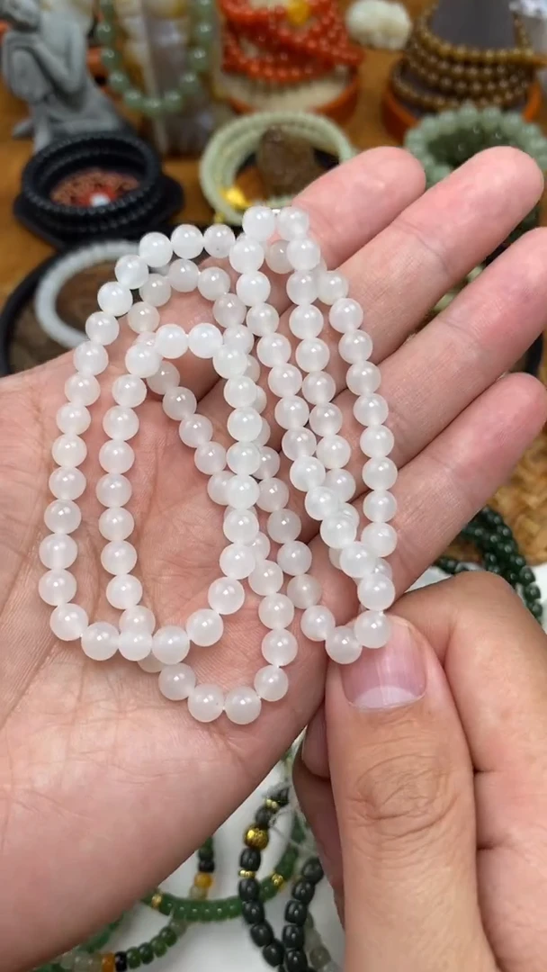 颈饰未镶嵌和田玉108颗