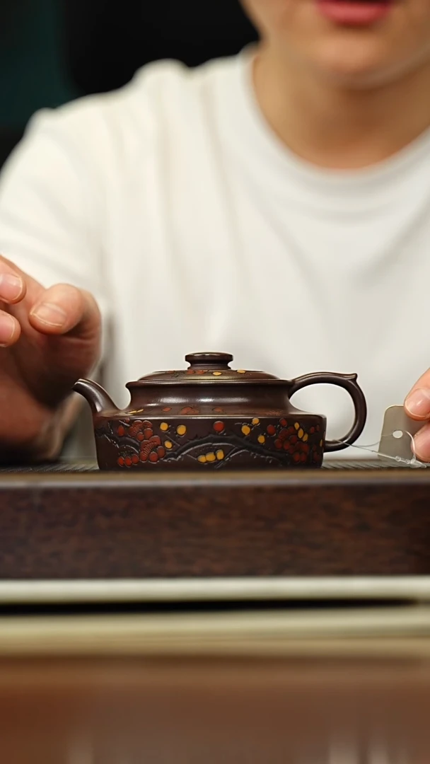 茶壶紫砂宜兴原矿 手工 紫砂壶容量150CC