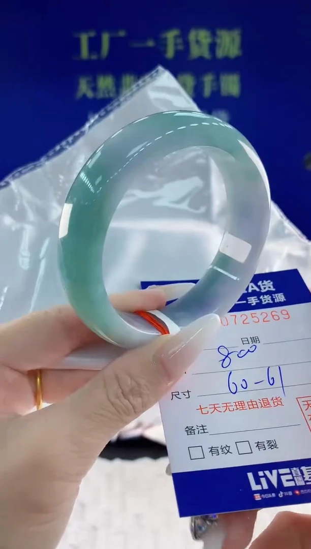 未镶嵌手镯翡翠69天然翡翠A货