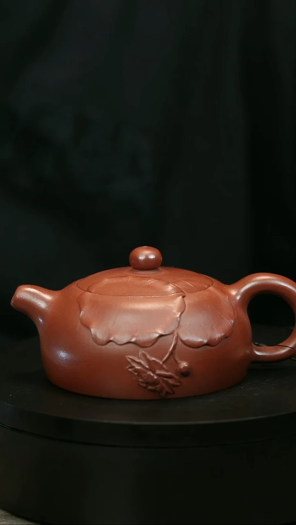 茶壶紫砂清**水H2228荷叶半月