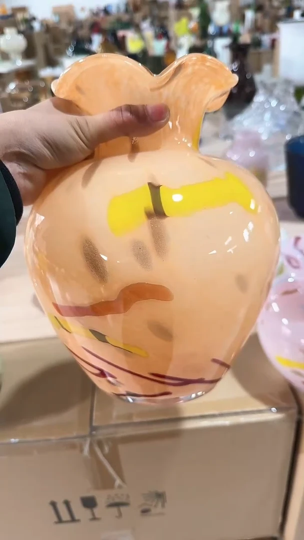 【闪购商品】玻璃橘色钱袋子