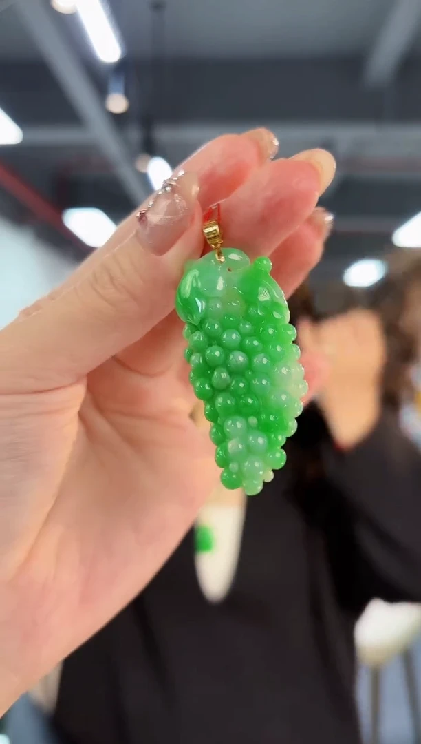 【闪购商品】翡翠颈饰18K金镶嵌缅料A货/支持复检/一件