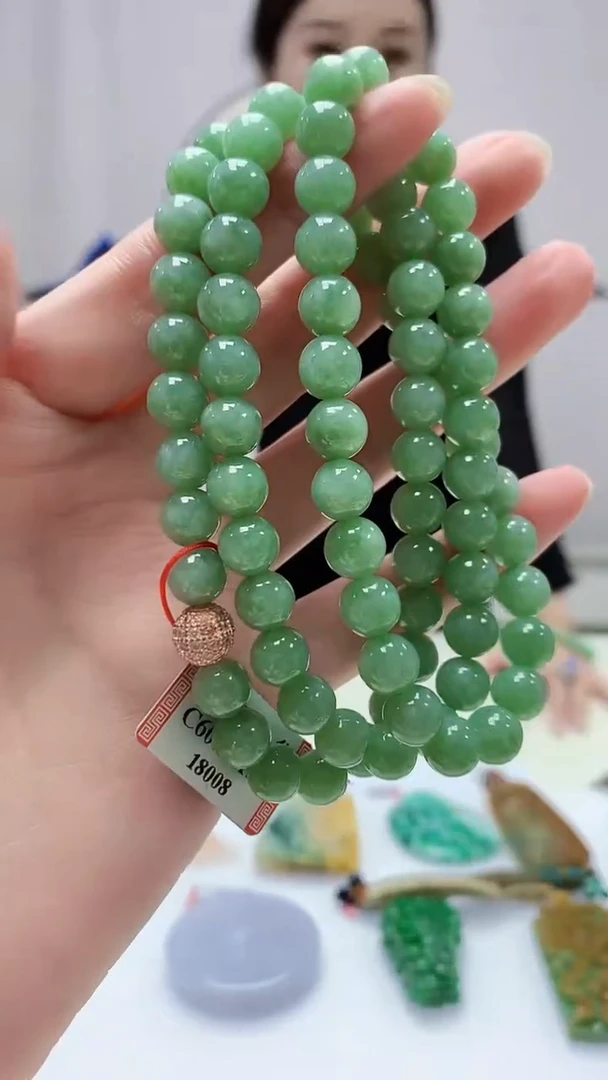 定制翡翠未镶嵌4852zm-毛货珠链47