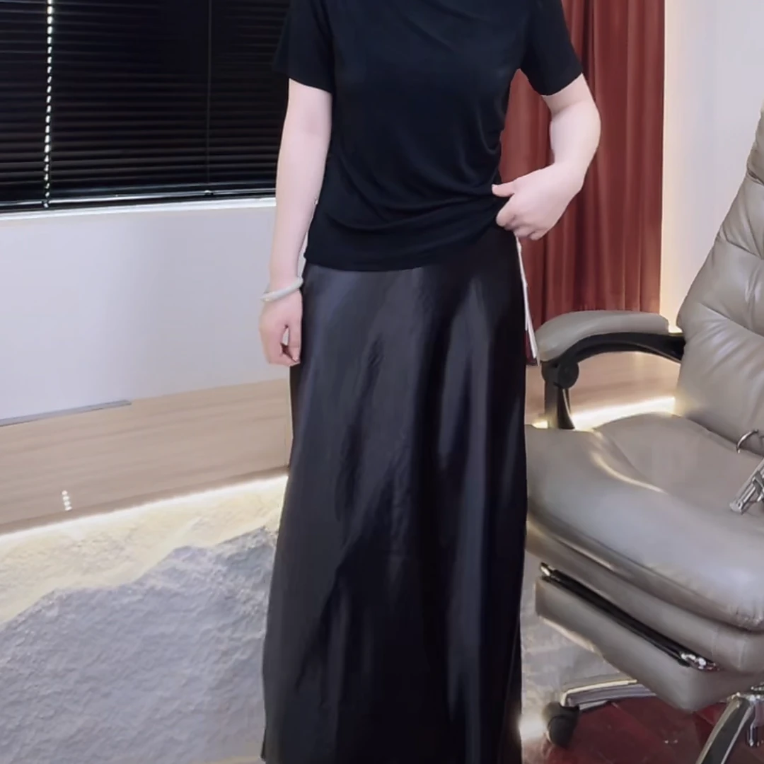 CH5575 （聚水潭）裙子宽松型常规薄款百搭女士丝丝裙