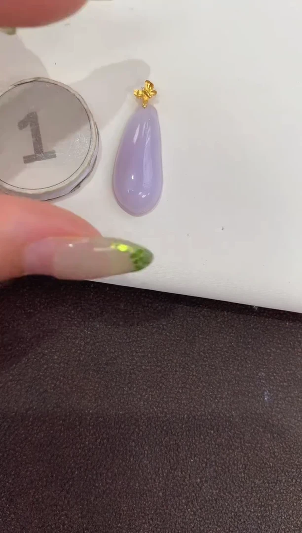 颈饰18K金镶嵌翡翠天然缅甸a货翡翠(多样性发其一)