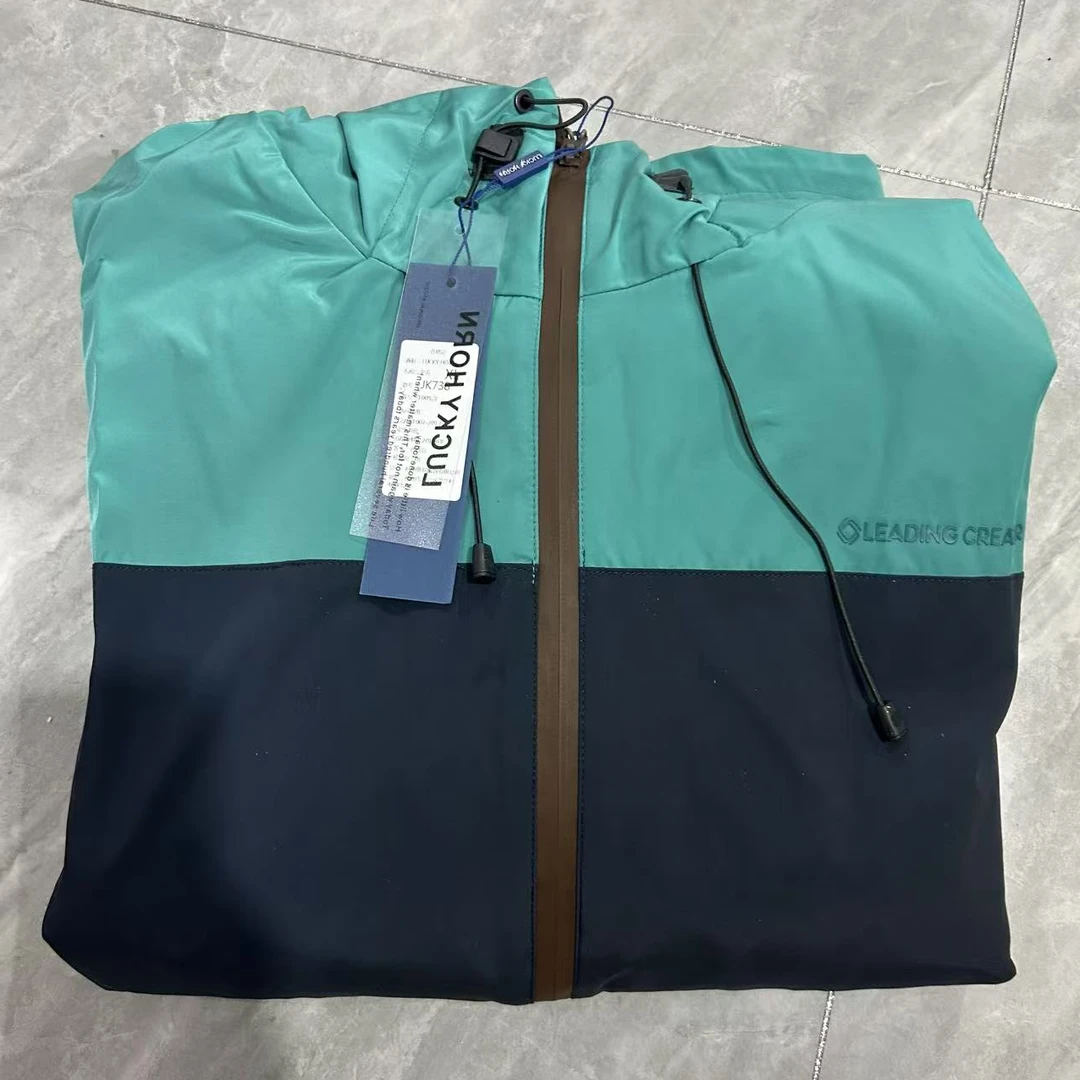 工装连帽户外冲锋衣外套男女潮牌拼色夹克