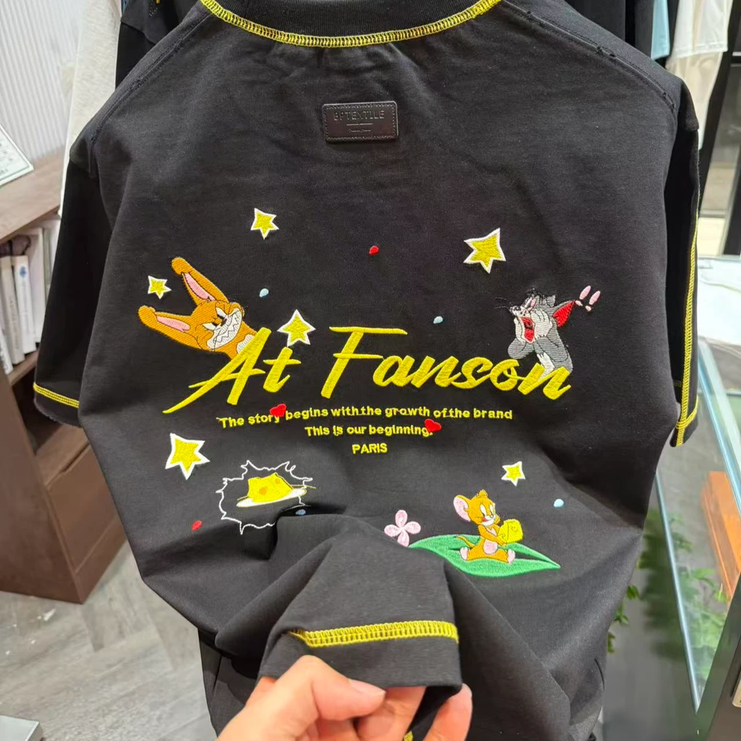 ATFANSON晨夕现【猫和老鼠】S6565#早春新款潮奢时尚男短袖