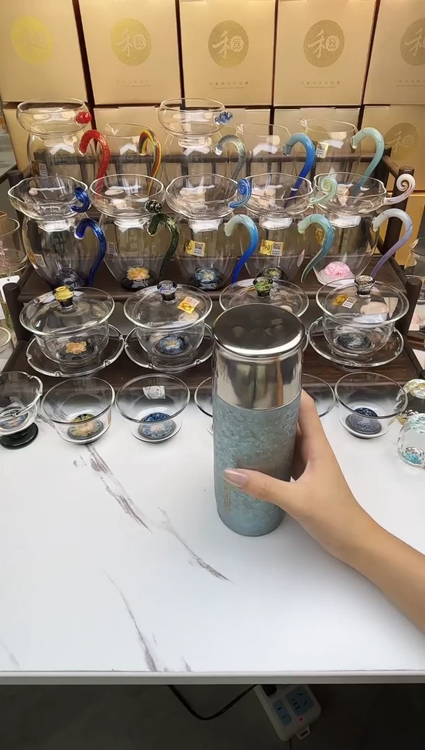 手工艺品玻璃 纯钛保温杯