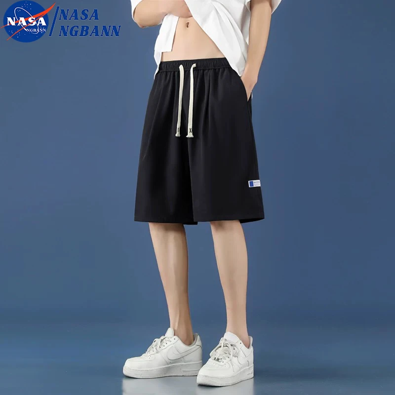 NASA联名短裤男夏季冰丝薄款外穿速干宽松篮球五分裤运动裤男生