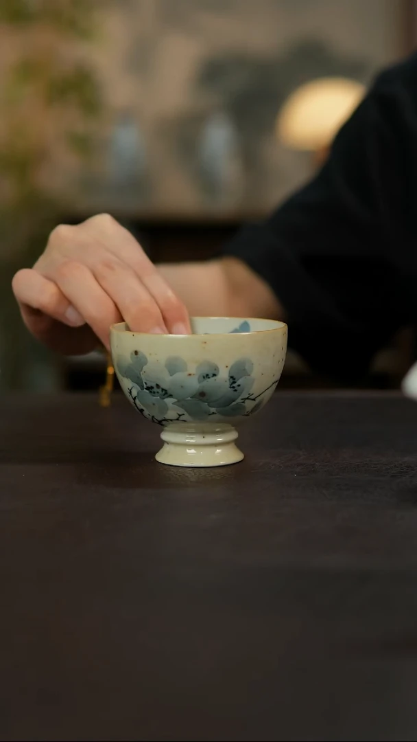 杯景德镇陶瓷杯碗柴烧多人