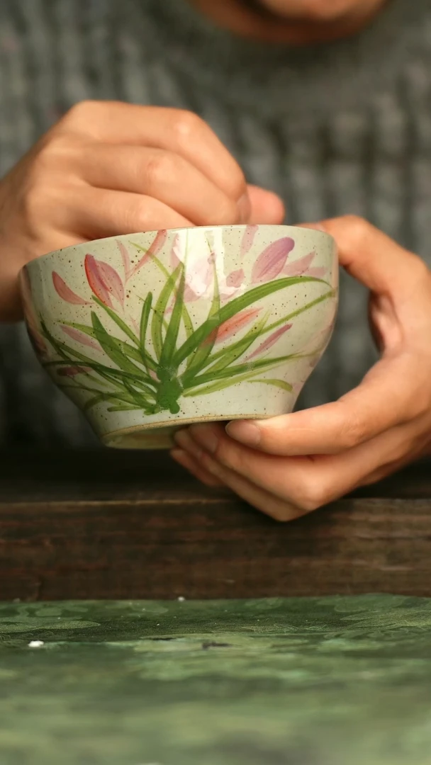 陶瓷青诗集手工手绘瓷器