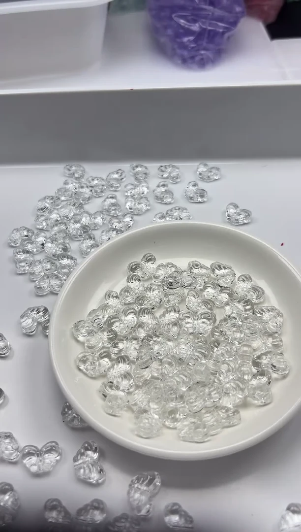 未镶嵌颈饰水晶 x1356白水晶蝴蝶*1个