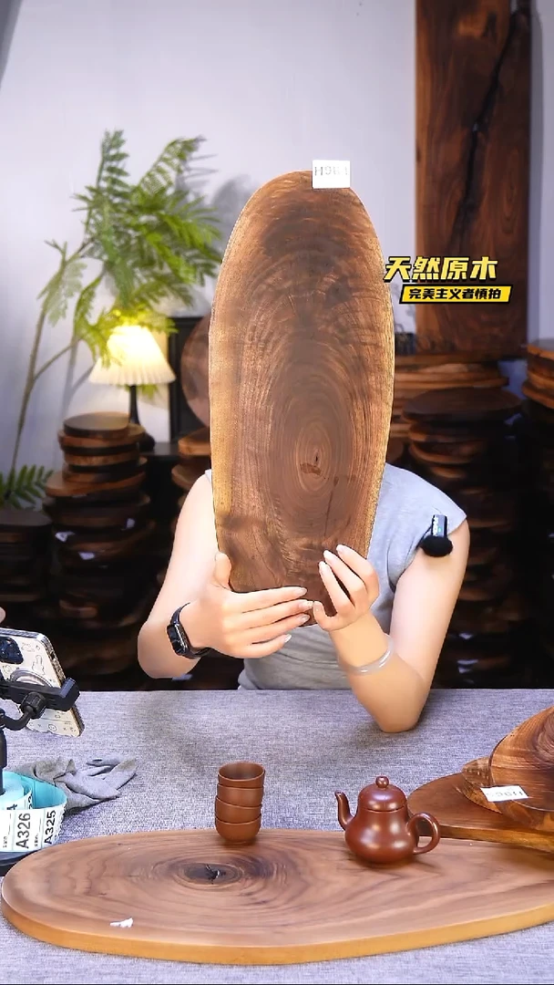 木北美黑胡桃原木.干裂疤结不属于商品质量问题完美主义者慎拍