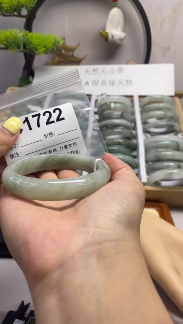 石英质玉（天山翠）手镯未镶嵌c1722