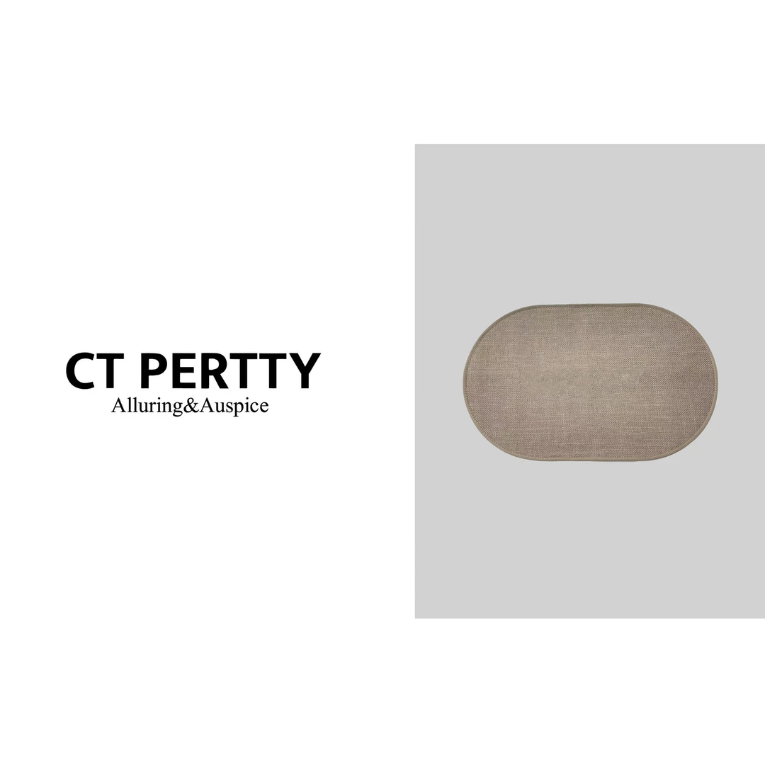 新人20咖啡色椭圆形地垫(长80cm 宽50cm)