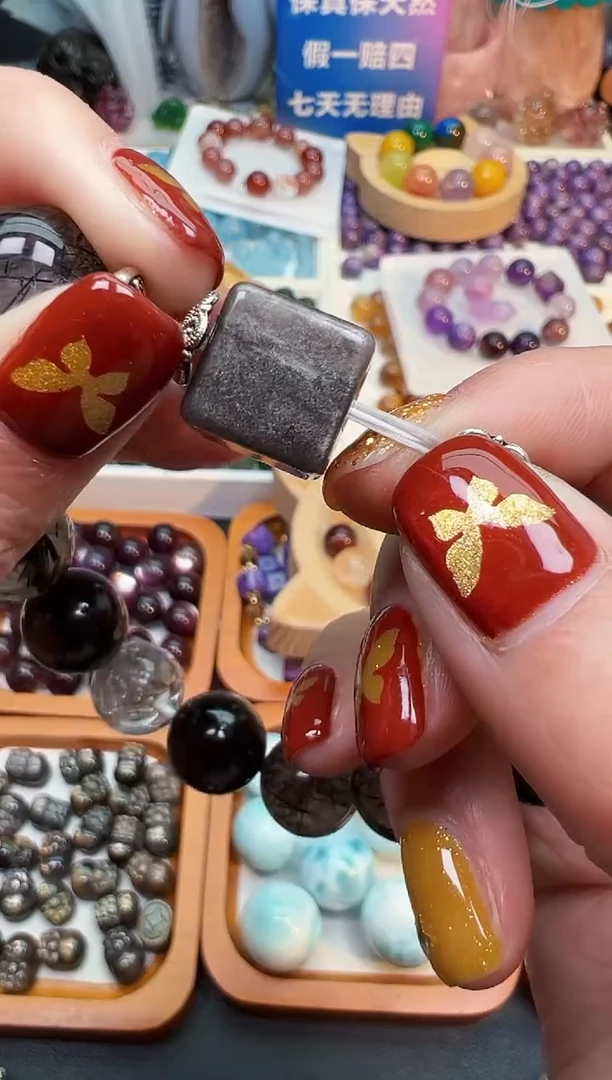 未镶嵌黑曜岩颈饰3a多样性发其一/1.2/一单一颗