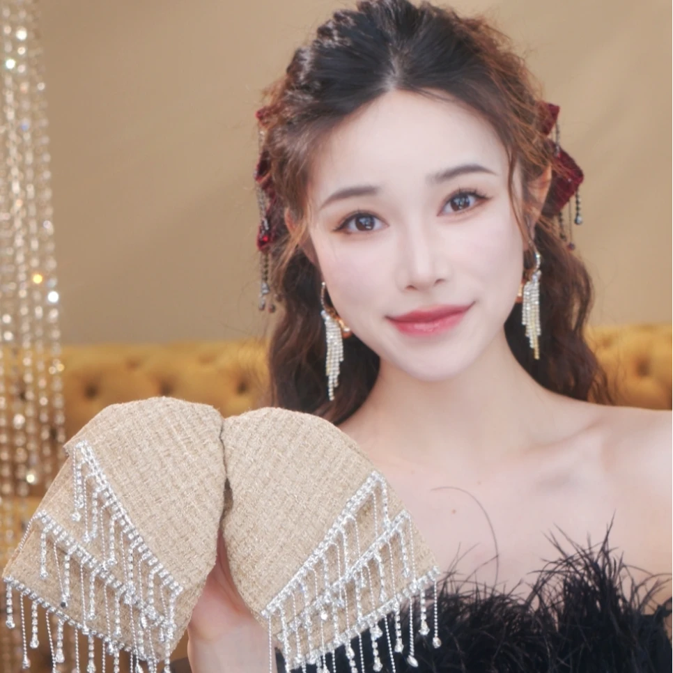 【小香云朵】冬季新款高货定制版小香流苏珠珠款云朵发夹2115