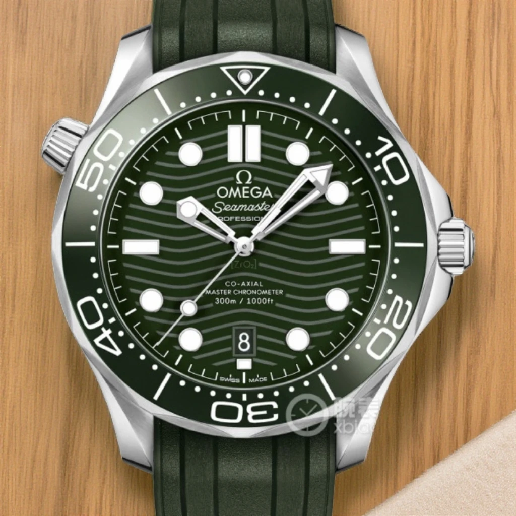 99新 Omega/欧米茄 海马系列公价45300表径42全套男士防水绿色