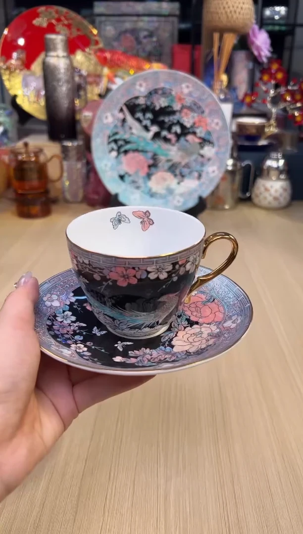 87灵羽和鸣咖啡杯-黑色