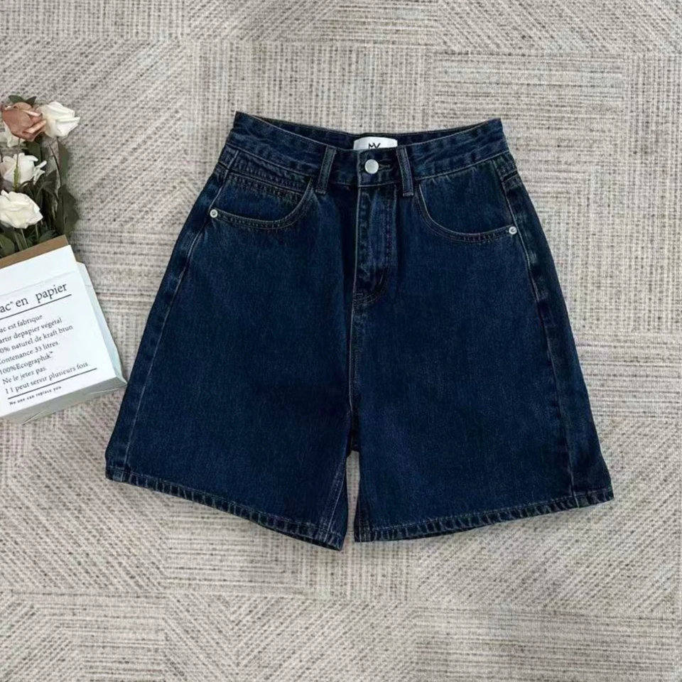 【2218】MV 欧货 夏季无弹力高腰五分短裤