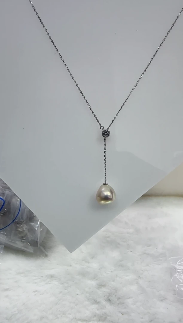 【闪购商品】淡水珍珠DA银S925镶嵌b424 白珠套链