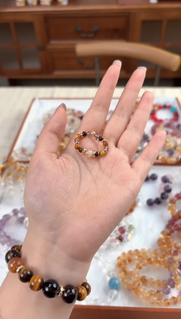 水晶手链未镶嵌金霸戒指