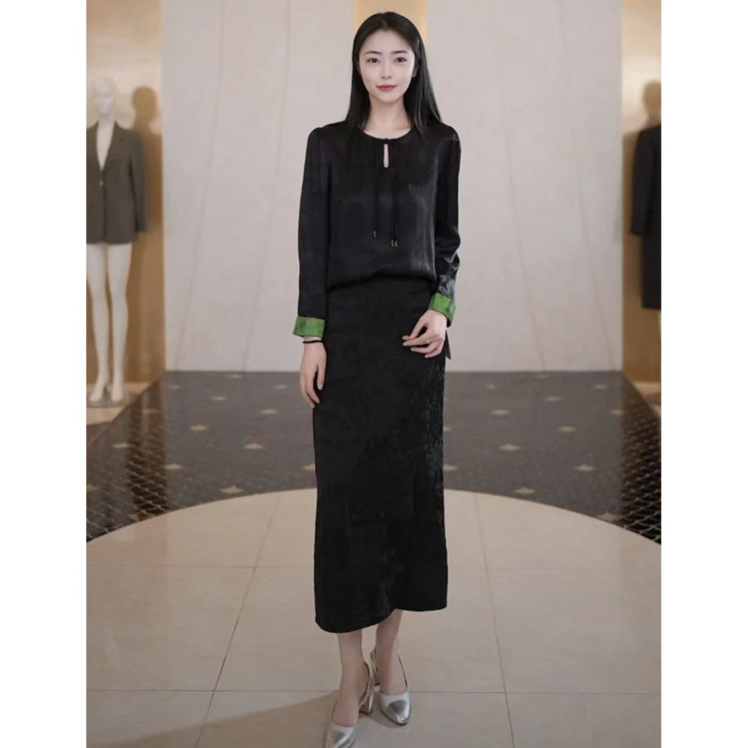 【许半夏推荐】纳俪商场同款NEELLY纳俪半身裙N24034E07763