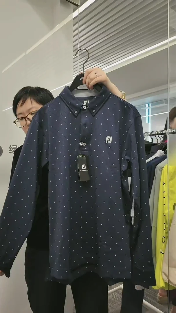 FJ-长袖Polo衫-男士-81081-XXL-海军蓝