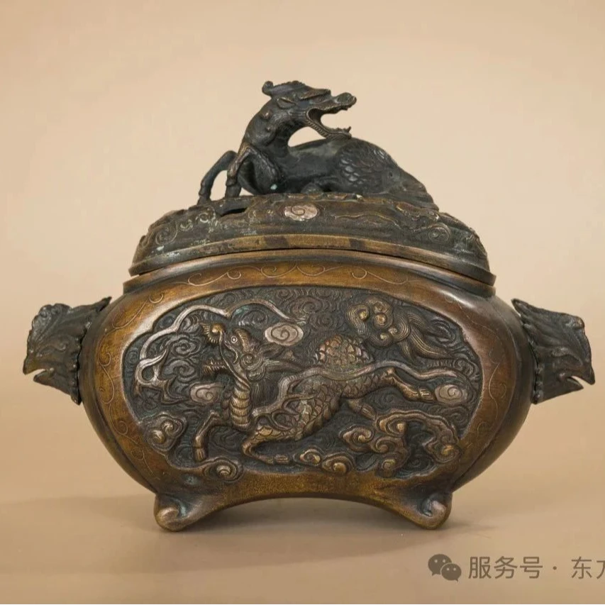 Lot  11         清  兽耳铜香炉(6.12瓷杂拍卖)