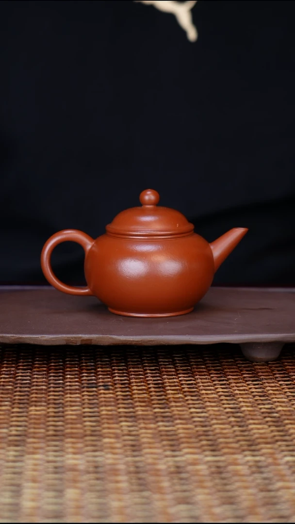 茶壶紫砂汀禾紫砂全手工朱泥《水平》150cc
